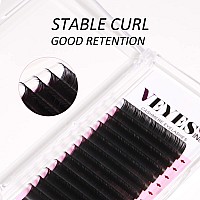 Veyes Inc Cashmere Volume Lash Extensions C Cc D Dd Ld L B J M Curl 003020 Thickness 525Mm Super Matte Black Individual Eye