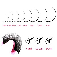 Veyes Inc Cashmere Volume Lash Extensions C Cc D Dd Ld L B J M Curl 003020 Thickness 525Mm Super Matte Black Individual Eye