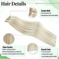 Clip In Hair Extensions Human Hair 60 Platinum Blonde 14 Inch Clip Ins Extensions Real Human Hair Extenesions Seamless Natural