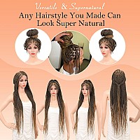 Brinbea 360 Hd Lace Front Braided Wigs Knotless Braided Wigs For Women Box Braid Wig Human Hair Blended Braided Lace Front Wigs