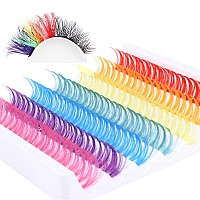 Colored Lash Clusters Colored Eyelash Extensions 140Pcs Wispy Lash Extension With Color Cluster Eyelashes Colorful Individual La