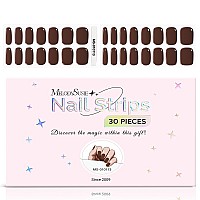 Melodysusie Semi Cured Gel Nail Strips Brown Works With Any Nail Lamps Salonquality Long Lasting Easy To Apply Remove