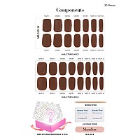 Melodysusie Semi Cured Gel Nail Strips Brown Works With Any Nail Lamps Salonquality Long Lasting Easy To Apply Remove