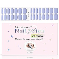 Melodysusie Semi Cured Gel Nail Strips Misty Blue Works With Any Nail Lamps Salonquality Long Lasting Easy To Apply Remov