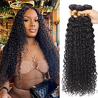 Human Hair Water Wave Bundles18 18 18 Inch100 Unprocessed Brazilian Hair 10A Grade Curly Bundles Human Hair Wet And Wavy Bund