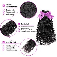 Suifengwu 12A Deep Wave Bundles Human Hair 14 16 18 Inch Deep Curly Human Hair Bundles 100 Unprocessed Brazilian Virgin Weave 3