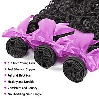 Suifengwu 12A Deep Wave Bundles Human Hair 14 16 18 Inch Deep Curly Human Hair Bundles 100 Unprocessed Brazilian Virgin Weave 3