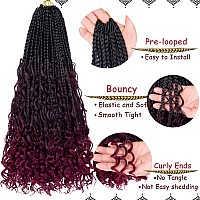 Beverlee 18 Inch Boho Box Braids 8 Packs Goddess Box Braids Crochet Hair Bohemian Hippie Braids Braiding Hair Box Braids With Cu