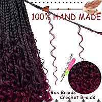 Beverlee 18 Inch Boho Box Braids 8 Packs Goddess Box Braids Crochet Hair Bohemian Hippie Braids Braiding Hair Box Braids With Cu