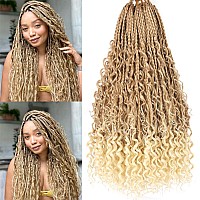 Beverlee 18 Inch Boho Box Braids 8 Packs Goddess Box Braids Crochet Hair Bohemian Hippie Braids Braiding Hair Box Braids With Cu