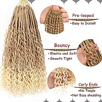 Beverlee 18 Inch Boho Box Braids 8 Packs Goddess Box Braids Crochet Hair Bohemian Hippie Braids Braiding Hair Box Braids With Cu