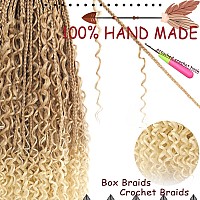 Beverlee 18 Inch Boho Box Braids 8 Packs Goddess Box Braids Crochet Hair Bohemian Hippie Braids Braiding Hair Box Braids With Cu