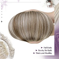 Laavoo Micro Ring Hair Extensions Human Hair Highlight Light Brown Mix Light Blonde Microlink Hair Extensions Human Hair Blonde