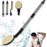 Back Scrubber Anti Slip For Shower 217 Detachable Back Bath Brush For Shower Back Scrubber Exfoliation And Improved Skin