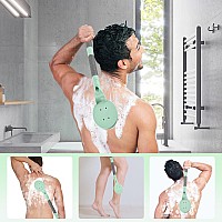 Back Scrubber Anti Slip For Shower 217 Detachable Back Bath Brush For Shower Back Scrubber Exfoliation And Improved Skin