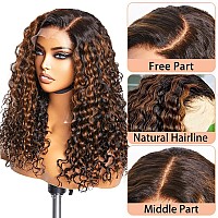 Sfd Highlight Ombre Lace Front Wig Human Hair Deep Wave 1B30 Black Brown Lace Front Wigs Pre Plucked 13X4 Ombre Curly Lace Fron