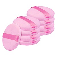 Flytianmy 9Pcs Powder Puffs 216 Inch Round Face Makeup Puff For Body Loose Powder Beauty Makeup Tool Pink