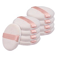 Flytianmy 9Pcs Powder Puffs 216 Inch Round Face Makeup Puff For Body Loose Powder Beauty Makeup Tool Nude