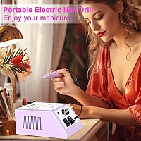 Cadrim Electric Nail Drill Professional Nail Drill Machine Nail Electric File For Acrylic Nails Gel Nail Glazing Nail Art Poli