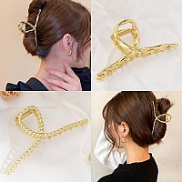 Mehayi 3 Pcs Metal Large Hair Claw Clips For Thick Heavy Hair Big Nonslip Hair Catch Barrette Jaw Clamp Strong Hold Claw Barr