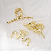 Mehayi 3 Pcs Metal Large Hair Claw Clips For Thick Heavy Hair Big Nonslip Hair Catch Barrette Jaw Clamp Strong Hold Claw Barr