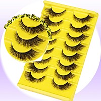 Alice Fox Eye Lashes Natural False Eyelashes Fluffy Volume Faux Mink Lashes 16Mm Short Fake Lashes Cat Eye Strip Lashes 8 Pairs