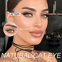 Alice Fox Eye Lashes Natural False Eyelashes Fluffy Volume Faux Mink Lashes 16Mm Short Fake Lashes Cat Eye Strip Lashes 8 Pairs