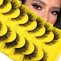 Alice Fox Eye Lashes Natural False Eyelashes Fluffy Volume Faux Mink Lashes 16Mm Short Fake Lashes Cat Eye Strip Lashes 8 Pairs