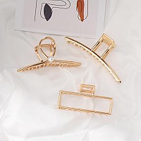 Mehayi 3 Pcs Metal Large Hair Claw Clips For Thick Heavy Hair Big Nonslip Hair Catch Barrette Jaw Clamp Strong Hold Claw Barr