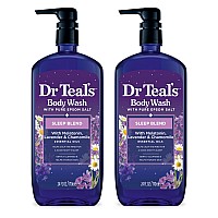 Dr Teals Sleep Blend Body Wash With Pure Epsom Salt Melatonin Essential Oil Blend 24 Fl Oz Pack Of 2