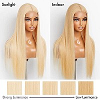 Azkiu 613 Lace Frontal Wig Human Hair 13X4 Hd Lace Blonde Straight Wigs Human Hair Pre Plucked With Baby Hair Bleached Knot Blon