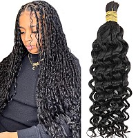 Brazilian Human Hair Water Wave Bulk For Braids Water Wave Bulk Human Hair For Braiding No Weft Virgin Human Braiding Hair 18Inc