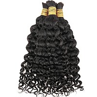 Brazilian Human Hair Water Wave Bulk For Braids Water Wave Bulk Human Hair For Braiding No Weft Virgin Human Braiding Hair 18Inc