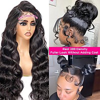 28 Inch 360 Lace Front Wigs Human Hair Pre Plucked 200 Density Body Wave Frontal 360 Wig Human Hair Full Lace Human Hair Wigs