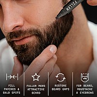 2 Pack Beard Filling Kit With 4 Tips Long Lasting Waterproof Pencil And Brush Shape Define Your Beard Striking Viking Me