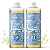 Brittanies Pure Castile Liquid Soap Refill Unscented Dish Soap Hair Body Home Gentle And Pure Made With Natural Luxurio