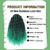 Green River Locs Crochet Hair 8 Packs 14Inch New Goddess Locs Crochet Hair Curly Faux Locs Crochet Hair Boho Hippie Style Croche