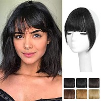 Nayoo Clip In Bangs 100 Real Human Bangs Hair Extensions French Bangs Clip On Hair Bangs For Women Fringe With Temples Hairpiec