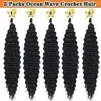 Paraglame Deep Wave Crochet Hair 14 Inch Curly Braiding Hair Ocean Wave Braiding Hair For Bohemian Knotless Braids Water Wave Br