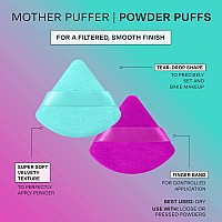 Freeman Mother Puffer Powder Puff 8 Count Set Makeup Puffs For Pressed Or Loose Powder Velvet Material Cloud Skin Triangle P