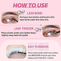 Fluffy Lash Extension Kit With Glue And Remover 80D Individual Lashes Cluster D Curl Diy Eyelash Extension Kit 1018Mm Thick Eye