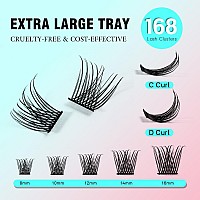 Vavalash 168 Pcs Individual Cluster Lashes Diy Eyelash Extension Light And Soft Faux Mink Slik Lash Clusters Easy Full Lash Exte