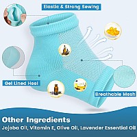 Teawoo 6 Pairs Moisturizing Heel Socks For Cracked Heel Treatment Foot Care Toeless Socks To Soften And Hydrate Dry Cracked Fee