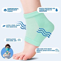 Teawoo 6 Pairs Moisturizing Heel Socks For Cracked Heel Treatment Foot Care Toeless Socks To Soften And Hydrate Dry Cracked Fee