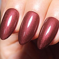 Imtiti Pearl Gel Nail Polish 05 Fl Oz Copper Red Glitter Drawing Gel Polish Shell Thread Shimmer Mermaid Nail Gel Polish Soak O