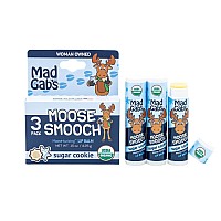 Mad Gabs Moose Smooch Sugar Cookie Lip Balm Moisturizing And Certified Organic Made With Organic Olive Oil And Beeswax