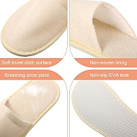 Geyoga 24 Pairs Spa Slippers Disposable Slippers For Guest Bulk Non Slip Soft Closed Toe Slippers Guest Women House Indoor Bathr