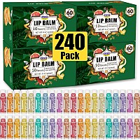 Azen 240 Pack Lip Balm Natural Lip Balm Bulk Lip Care Product Moisturizing Lip Balm For Dry Cracked Lips 10 Flavors