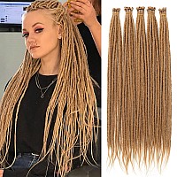 Leeven Synthetic Dreadlock Extensions 24 Inch 20 Strands Honey Blonde Single Ended Dreads Extensions Handmade Se Hippie Dreads S