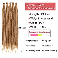 Leeven Synthetic Dreadlock Extensions 24 Inch 20 Strands Honey Blonde Single Ended Dreads Extensions Handmade Se Hippie Dreads S